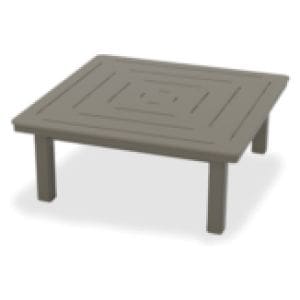 Telescope - 42" Square Coffee Height Table w/ hole
