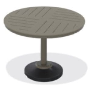 Telescope - 48" Round Bar Height 120 lb Pedestal Table w/ hole
