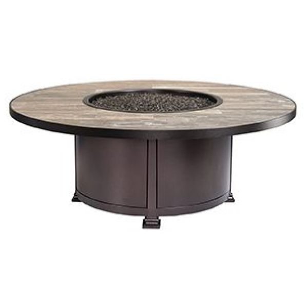 OW Lee - 54" Rd. Occasional Height Santorini Aluminum Fire Pit