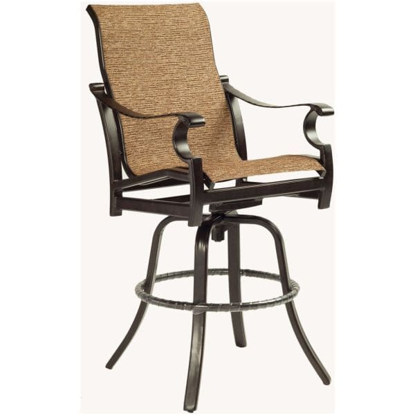 Castelle - Monterey High Back Sling Swivel Bar Stool