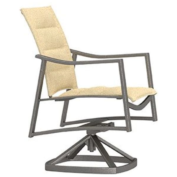 OW Lee - Padded Sling Swivel Rocker Dining Arm Chair