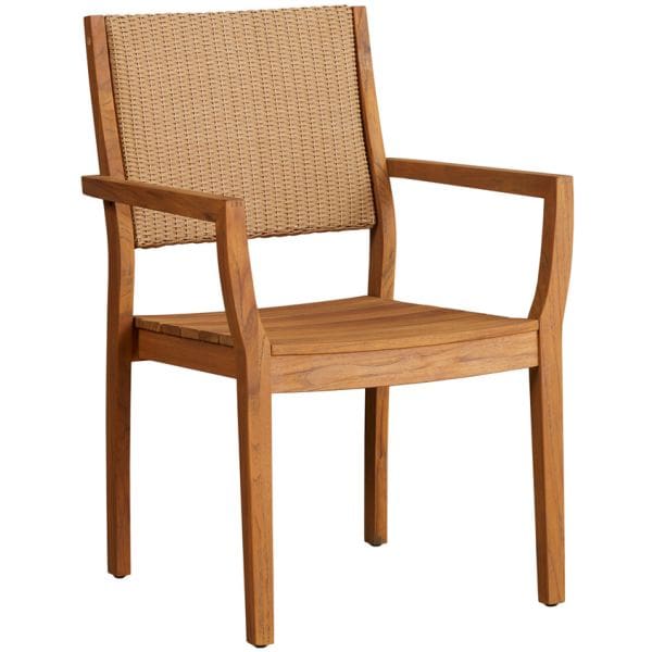 Lloyd Flanders - Loom Loom Back Teak Dining Armchair