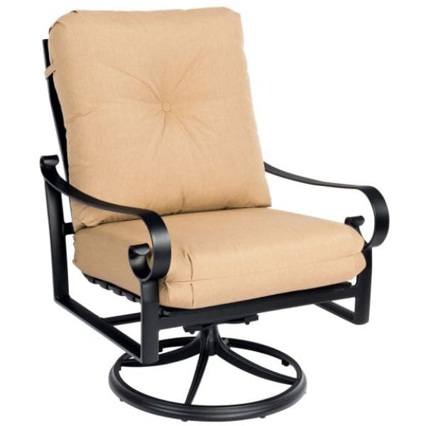 Woodard - Belden Cushion Big Man's Swivel Rocking Lounge Chair