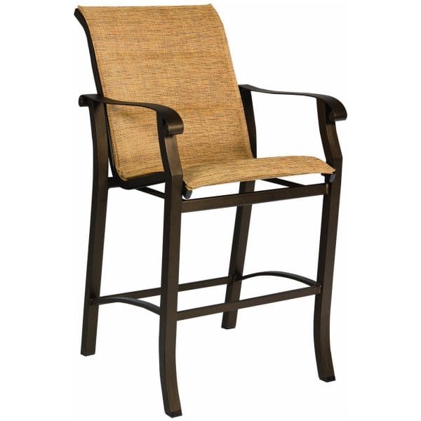 Woodard - Cortland Padded Sling Stationary Bar Stool