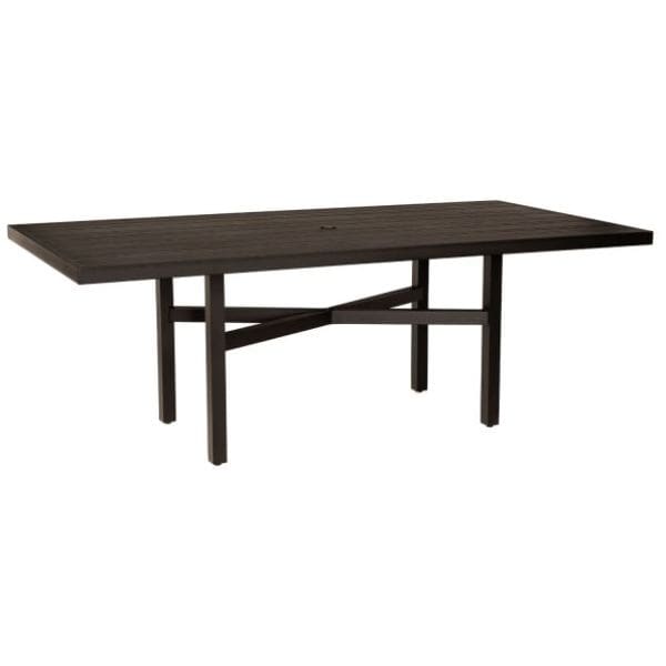 Woodard - Tri-Slat Tops Elite Rectangular Dining Umbrella Table