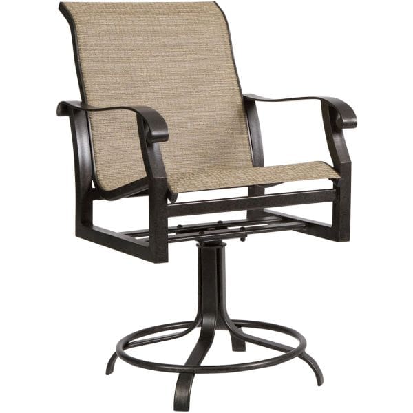 Woodard - Cortland Sling Swivel Counter Stool