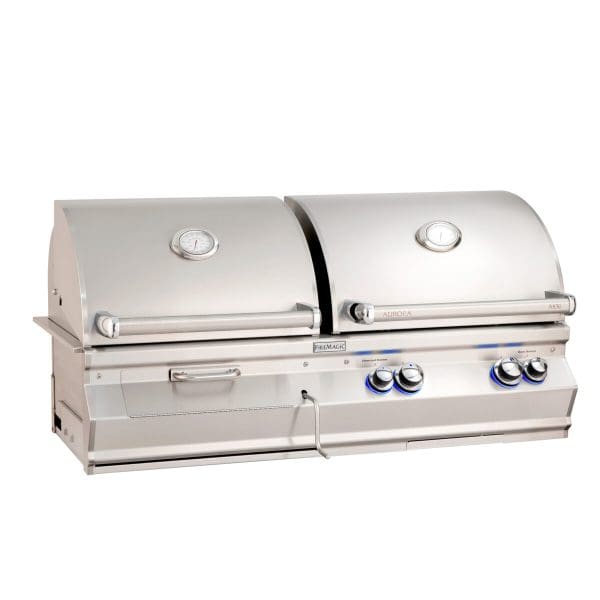 Fire Magic - Aurora A830i Gas/Charcoal Combo Built-In Grill - Image 3