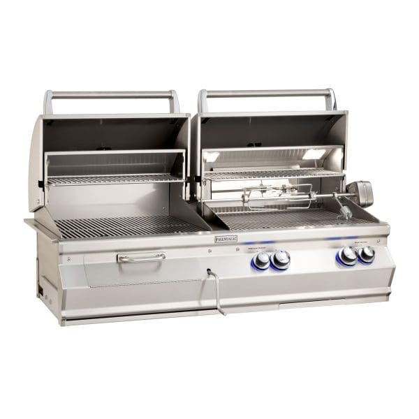 Fire Magic - Aurora A830i Gas/Charcoal Combo Built-In Grill - Image 2